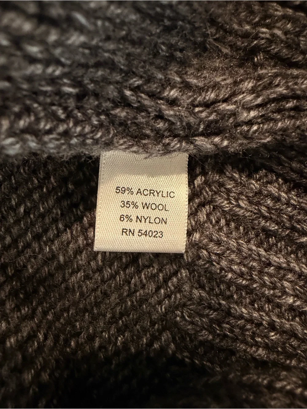 Banana Republic Gray Cable Knit Wool Blend Full Zip Sweater Men’s M